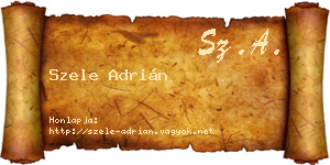 Szele Adrián névjegykártya